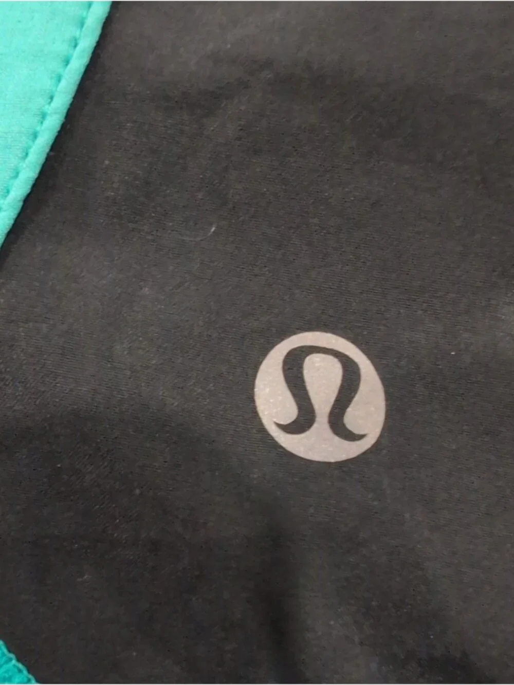 Lululemon Groovy Run Short Black/ Heathered Grey / Teal